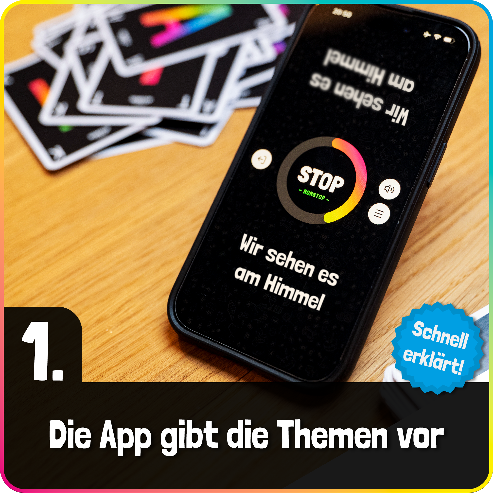 NONSTOP CARDS - Lustiges Kartenspiel mit App